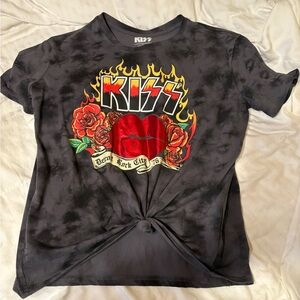 KISS Women's Black Graphic Tee